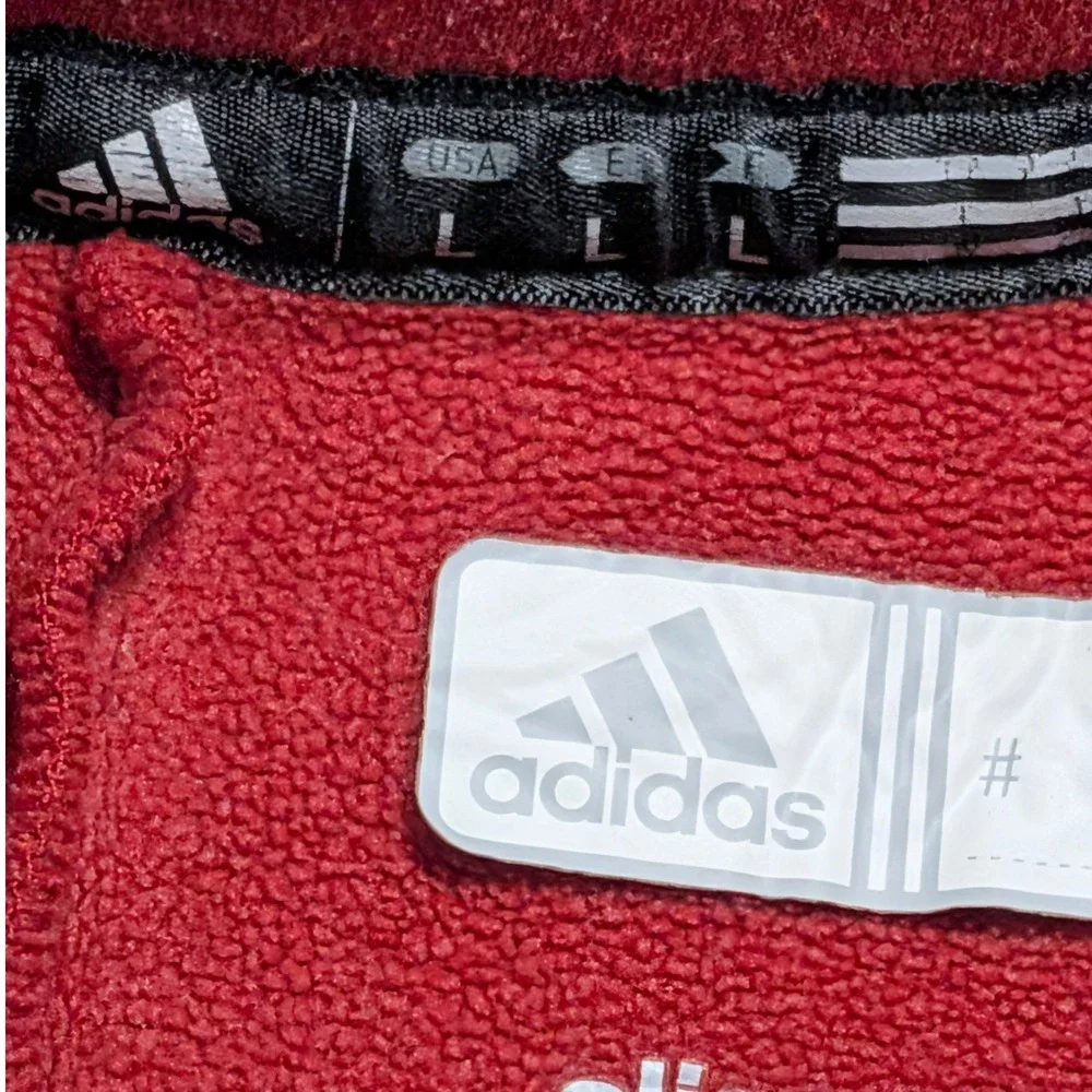 Adidas Nebraska Cornhuskers ClimaWarm Red Fleece Sweatshirt Mens Large NCAA